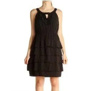 Anthropologie Maeve Gathered Together Dress in Black